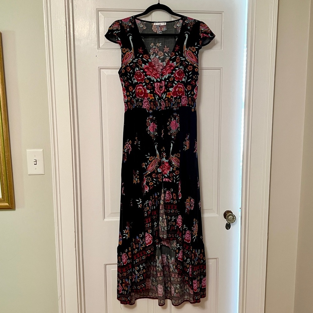 Women’s Bohemian Fiesta Mexican dress. Medium 8/10. Rayon/Cotton